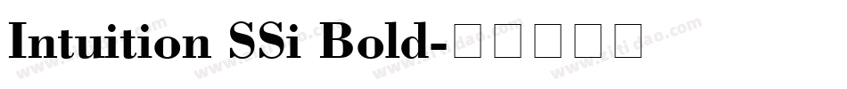 Intuition SSi Bold字体转换